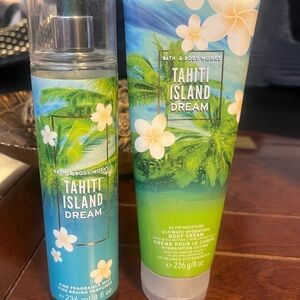 Bath & Body Works Tahiti Island Dream Fragrance Mist and Body Cream